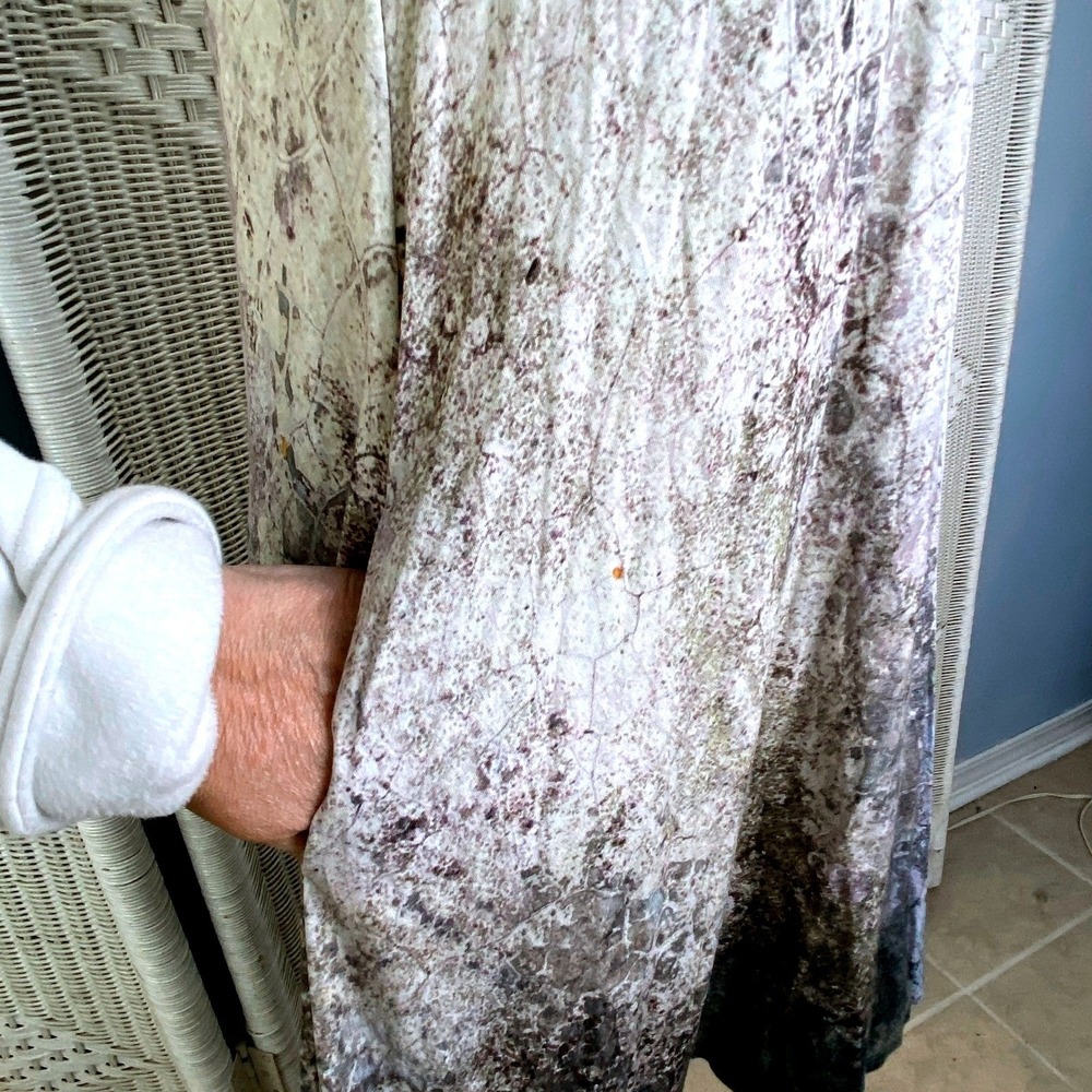 Suki + Solaine Abstract Ombre Swing Midi Dress Made in USA Artistic Minimalist L - Picture 9 of 12